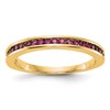 14k Yellow Gold Ruby Complete Channel Band