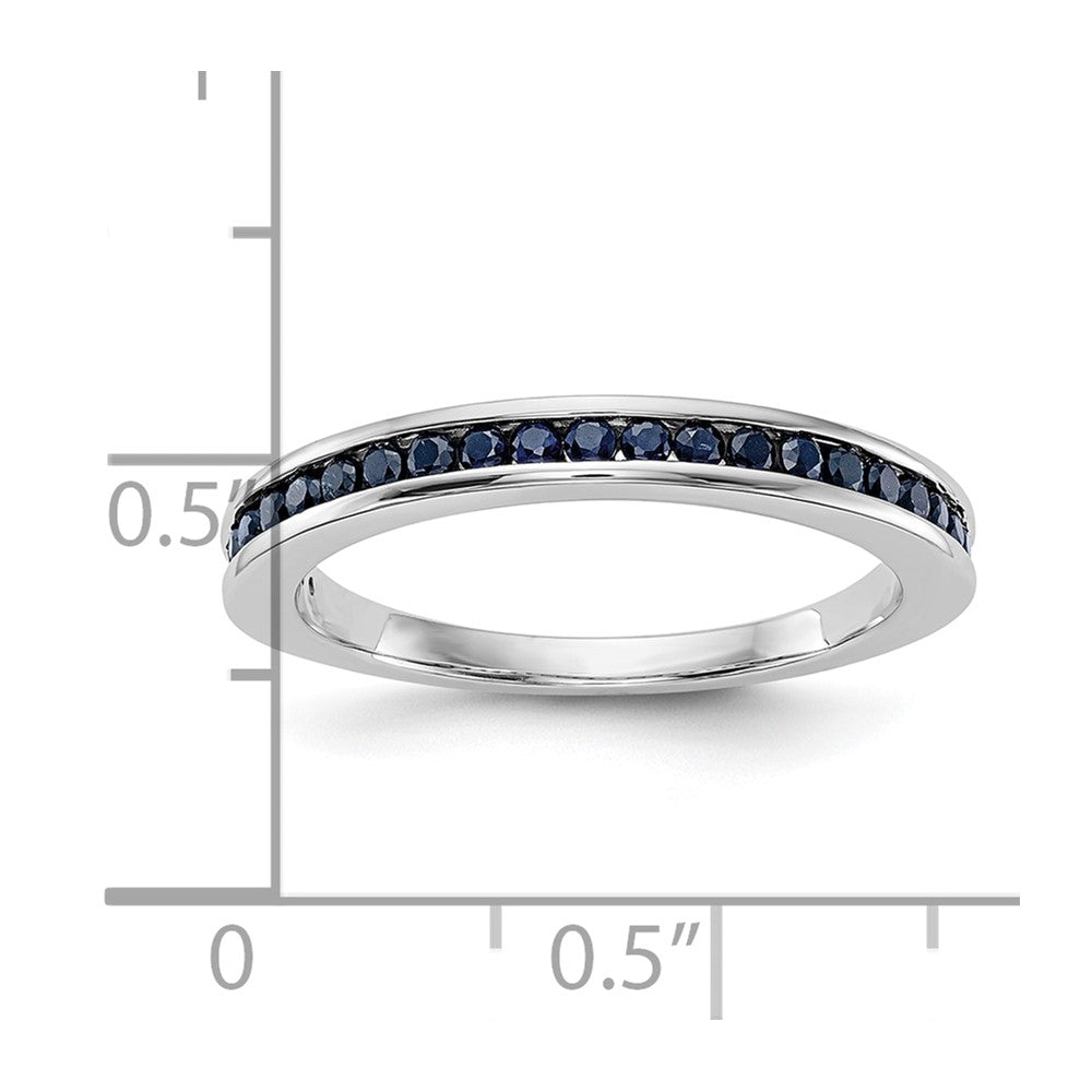 10K White Gold Sapphire Band