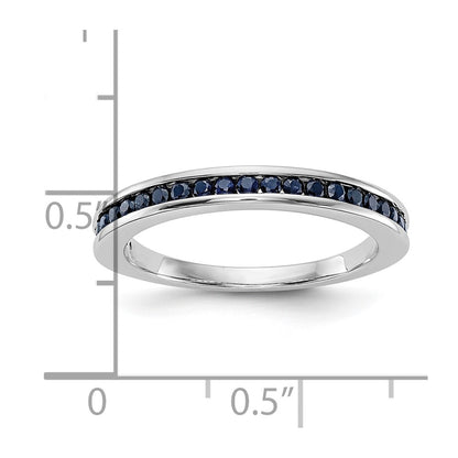 14k Yellow Gold Blue Sapphire Complete Channel Band