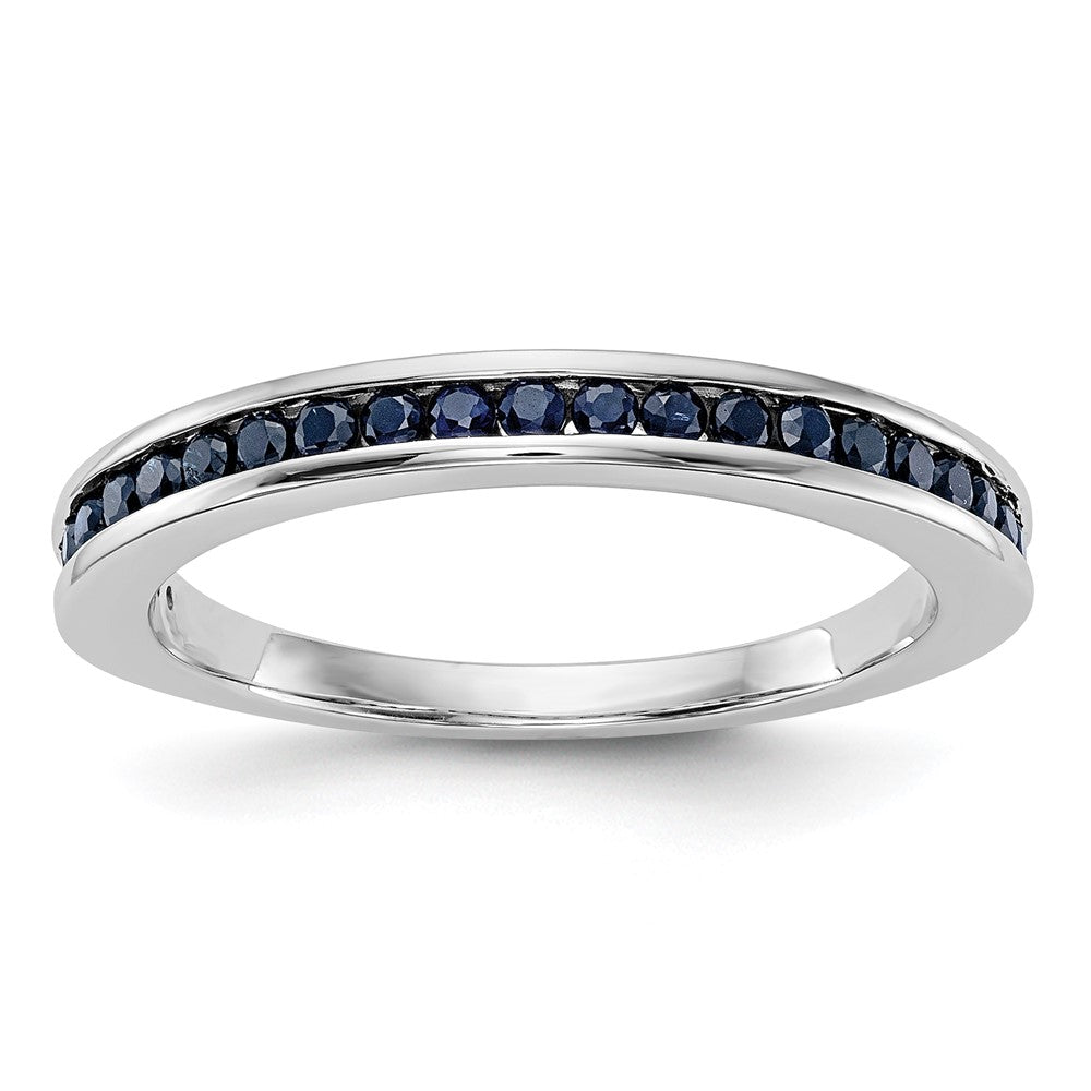 10K White Gold Sapphire Band