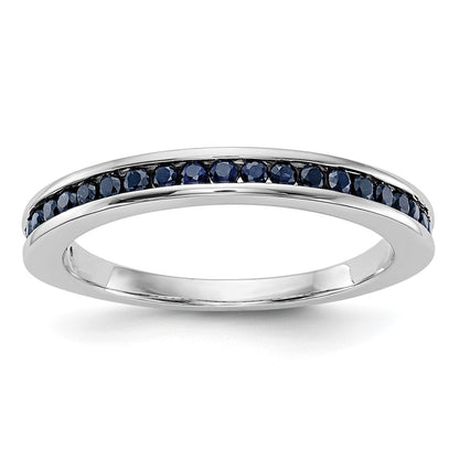 14k Yellow Gold Blue Sapphire Complete Channel Band