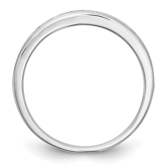 10K White Gold Pink Sapphire Channel Band