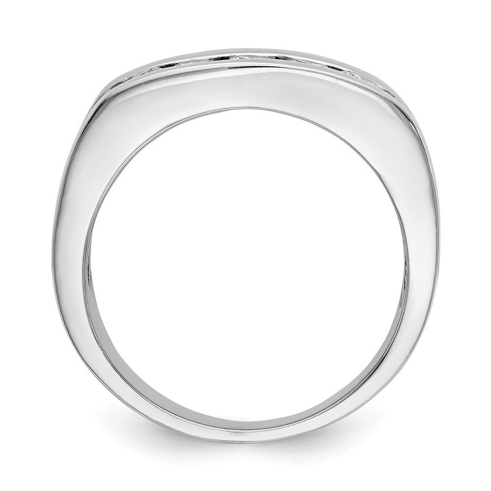 IBGoodman 10k White Gold 3/4 carat Lab Grown Diamond VS/SI+ G+ Complete Men's Band