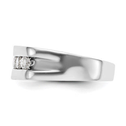 IBGoodman 10k White Gold 3/4 carat Lab Grown Diamond VS/SI+ G+ Complete Men's Band