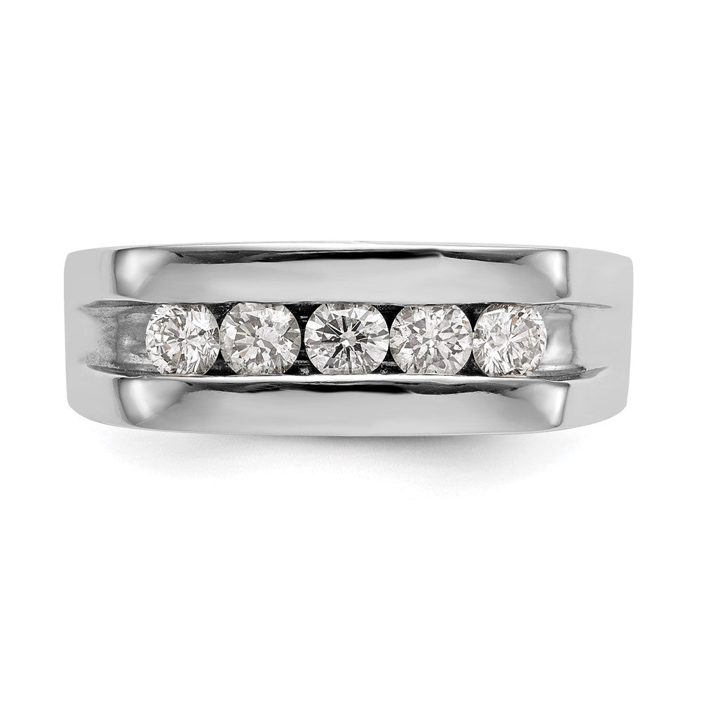 IBGoodman 10k White Gold 3/4 carat Lab Grown Diamond VS/SI+ G+ Complete Men's Band