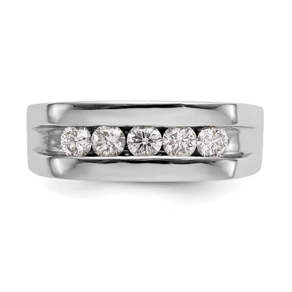 IBGoodman 10k White Gold 3/4 carat Lab Grown Diamond VS/SI+ G+ Complete Men's Band