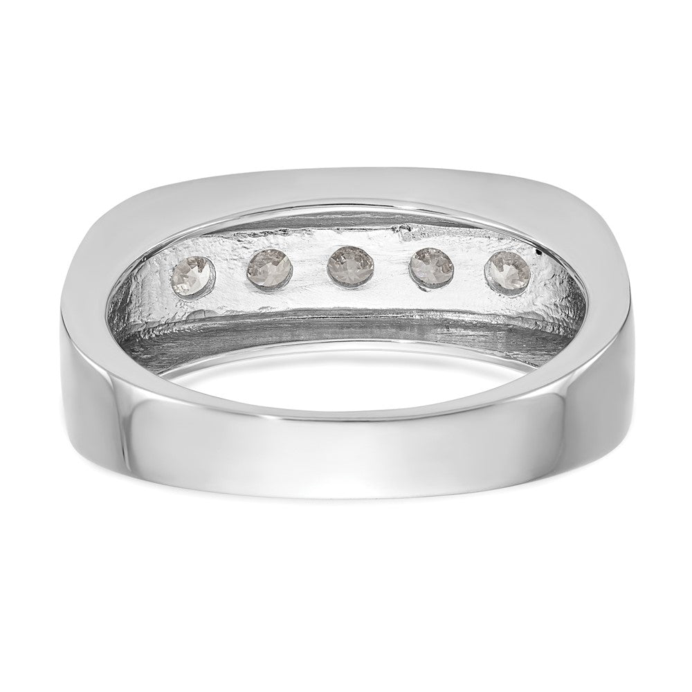 IBGoodman 10k White Gold 3/4 carat Lab Grown Diamond VS/SI+ G+ Complete Men's Band