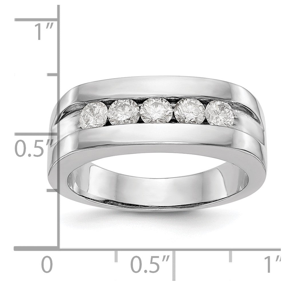 IBGoodman 10k White Gold 3/4 carat Lab Grown Diamond VS/SI+ G+ Complete Men's Band