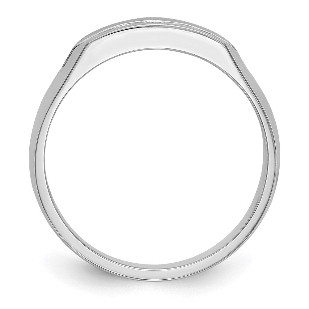 True Origin 14K White Gold Men's 1/3 carat Lab Grown Diamond VS+ F+ Complete Channel Five Stone Band
