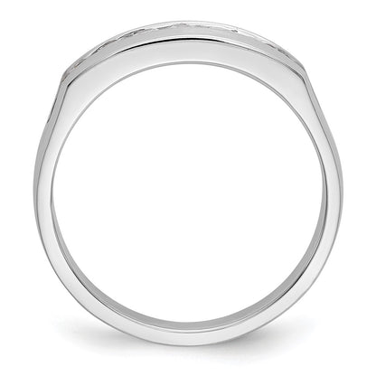 14K White Gold 7-Stone 1/2 carat Diamond Complete Men's Channel Band