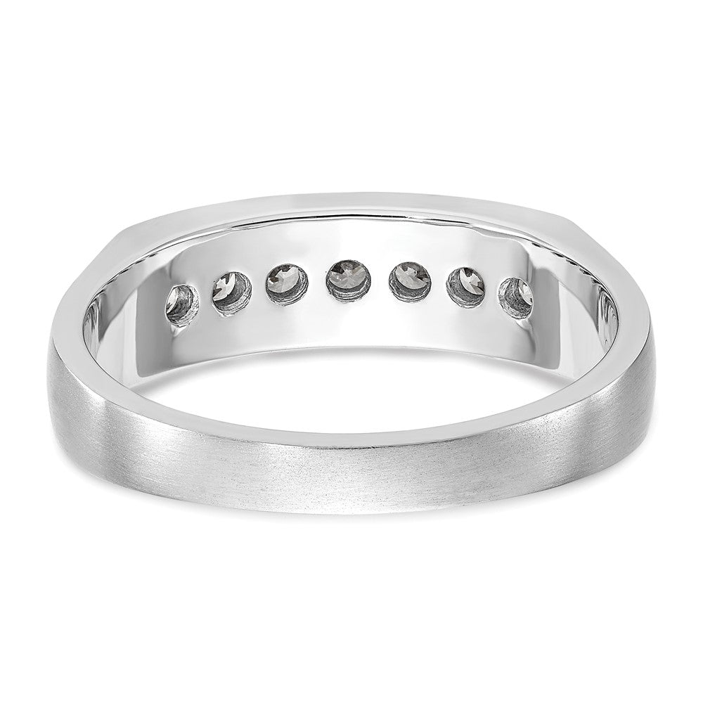 14K White Gold 7-Stone (Holds 7-2.6mm Round) Men's Channel Band Mounting