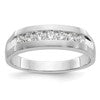 14K White Gold 7-Stone (Holds 7-2.6mm Round) Men's Channel Band Mounting