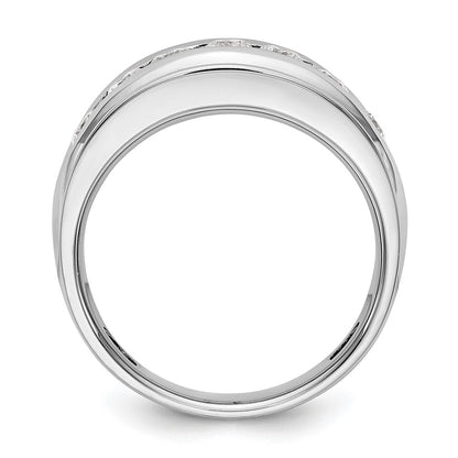 IBGoodman 14k White Gold 1 carat Lab Grown Diamond VS/SI+ G+ Seven Stone Complete Men's Ring