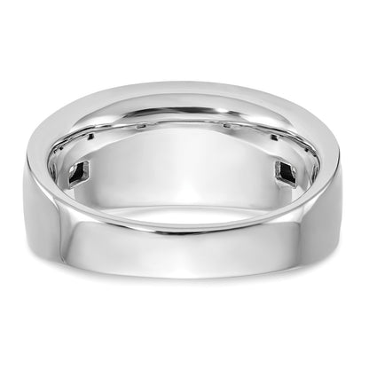 IBGoodman 14k White Gold 1 carat Lab Grown Diamond VS/SI+ G+ Seven Stone Complete Men's Ring