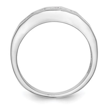 IBGoodman 14k White Gold 1/3 carat Lab Grown Diamond VS/SI+ G+ Complete Men's Band
