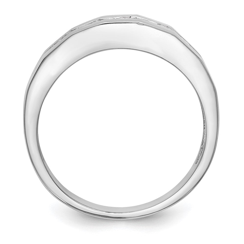 14K White Gold 7-Stone 1/3 carat Diamond Complete Men's Channel Band