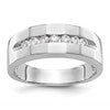 IBGoodman 14k White Gold 1/3 carat Lab Grown Diamond VS/SI+ G+ Complete Men's Band