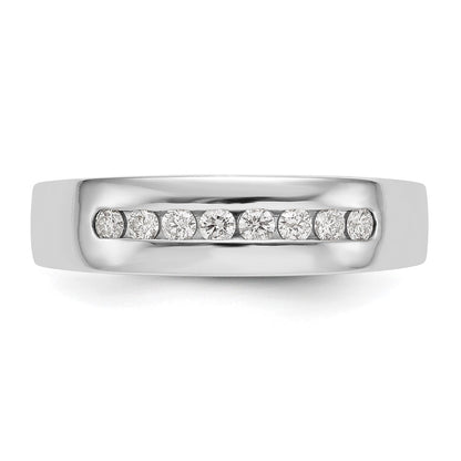 True Origin 14K White Gold Men's 1/3 carat Lab Grown Diamond VS+ F+ Complete Channel Band