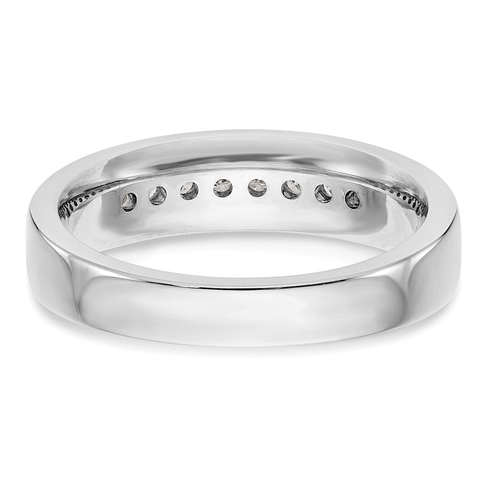 True Origin 14K White Gold Men's 1/3 carat Lab Grown Diamond VS+ F+ Complete Channel Band