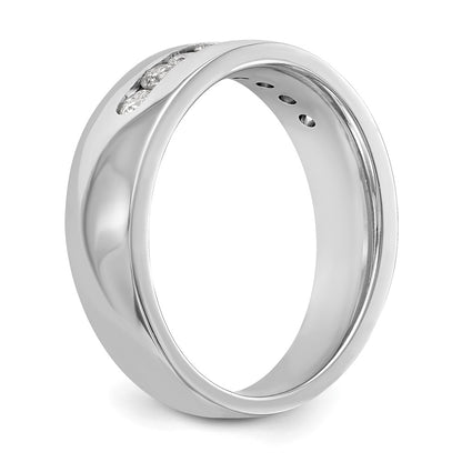 14K White Gold 8-Stone 1/2 carat Diamond Complete Men's Channel Band