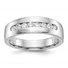 True Origin 14K White Gold Men's 1/2 carat Lab Grown Diamond VS+ F+ Complete Channel Band
