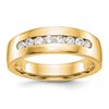 True Origin 14K Yellow Gold Men's 1/2 carat Lab Grown Diamond VS+ F+ Complete Channel Band