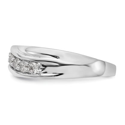 14K White Gold 7-Stone 1/2 carat Diamond Complete Men's Band