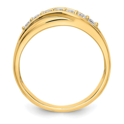 14K Yellow Gold 7-Stone (Holds 7-2.6mm Round) Men's Band Mounting