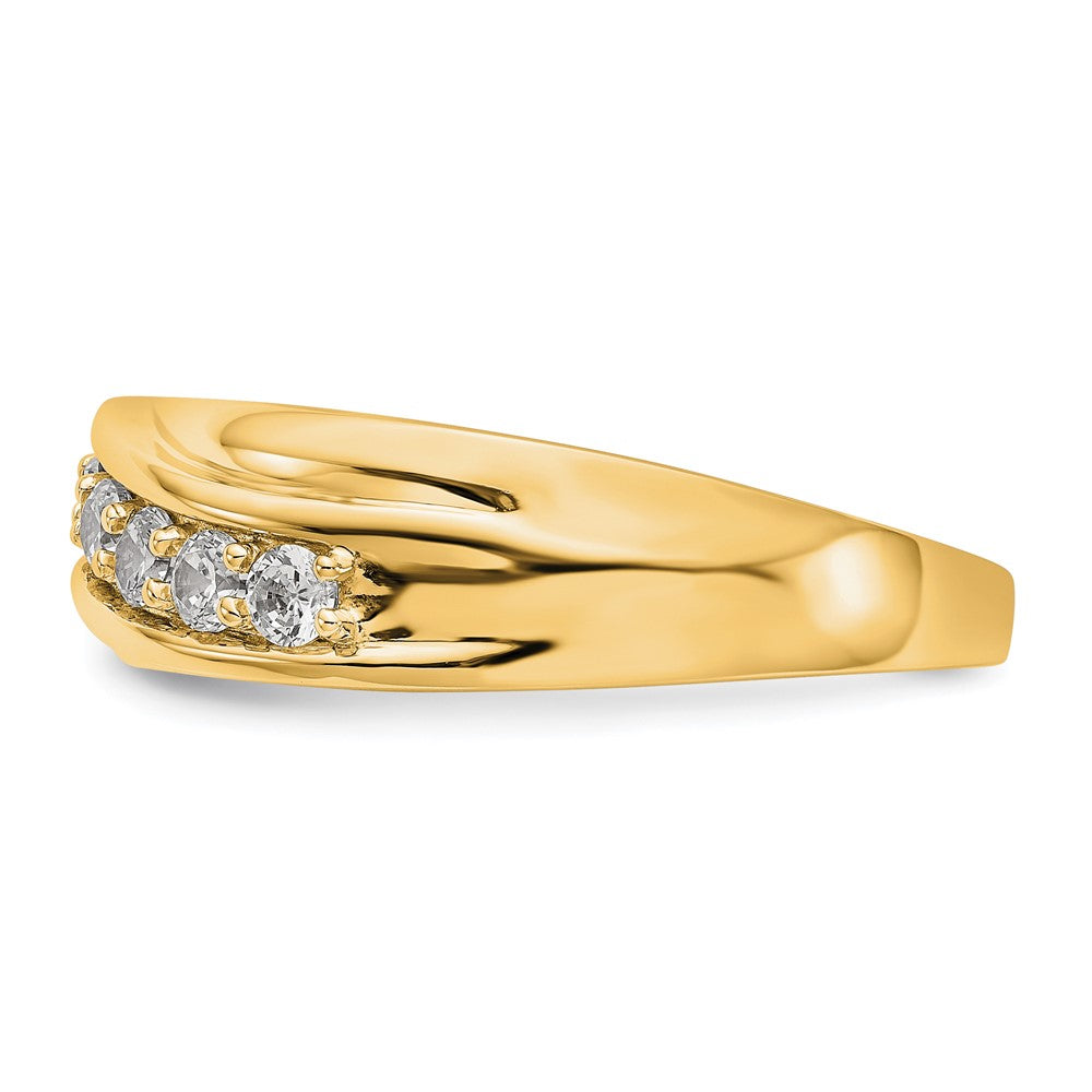 14K Yellow Gold 7-Stone (Holds 7-2.6mm Round) Men's Band Mounting
