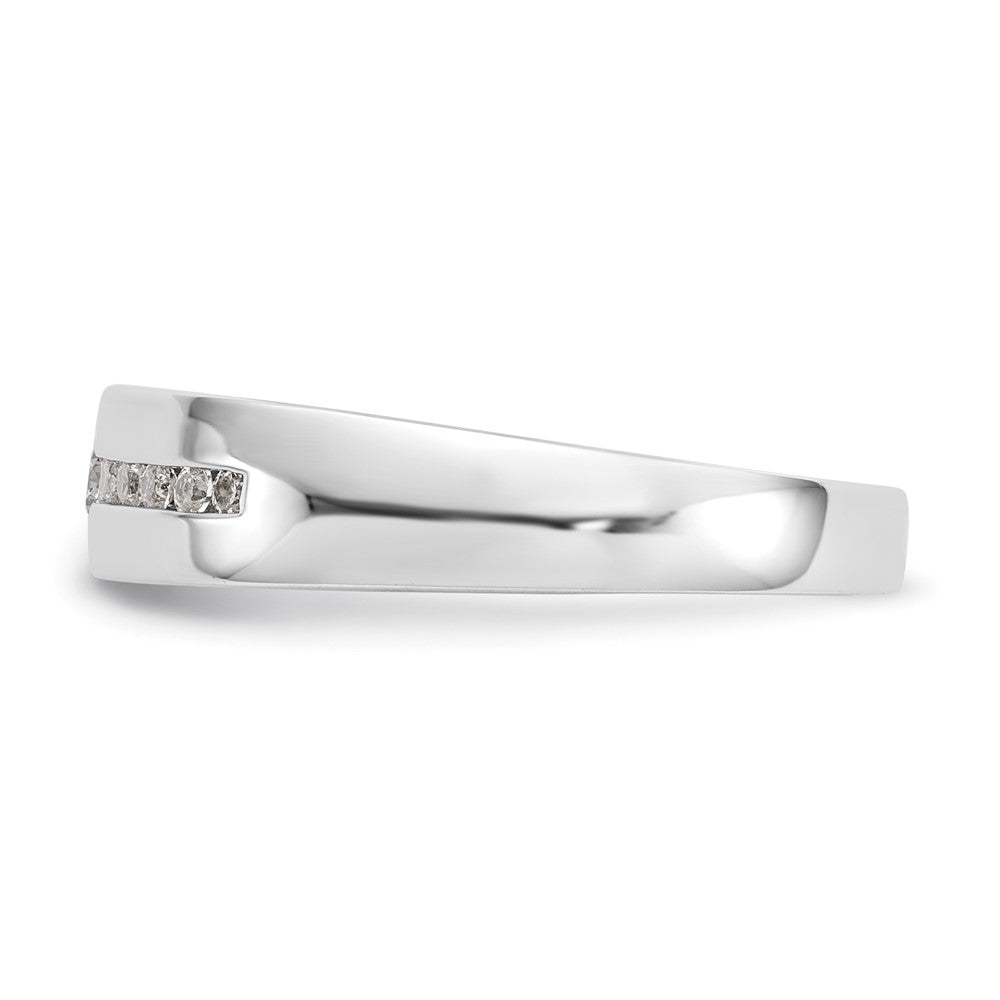 14K White Gold 1/4 carat Diamond Complete Men's Channel Band