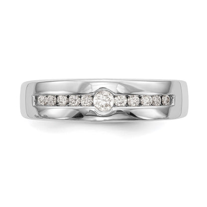 14K White Gold Lab Grown Diamond VS/SI+ G+ Men's Band