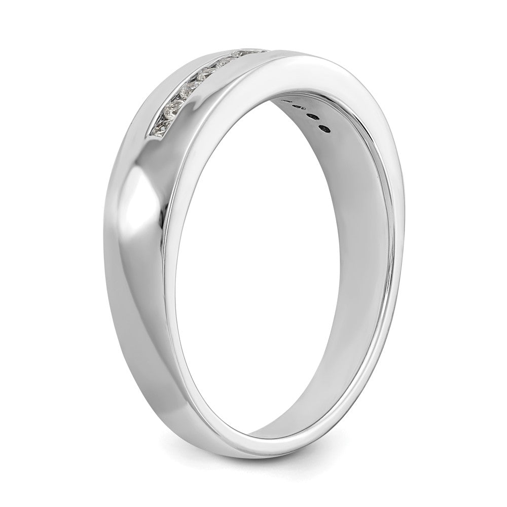 14K White Gold Lab Grown Diamond VS/SI+ G+ Men's Band
