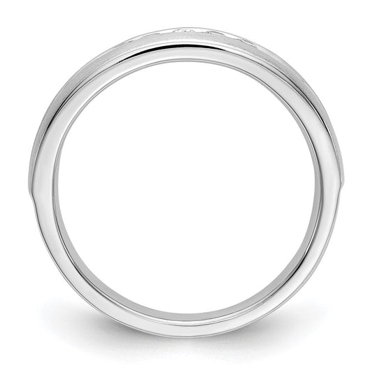 14K White Gold 5-Stone 1/4 carat Diamond Complete Men's Channel Band