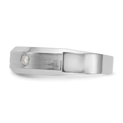 True Origin 14K White Gold Men's 1/6 carat Lab Grown Diamond VS+ F+ Complete Band