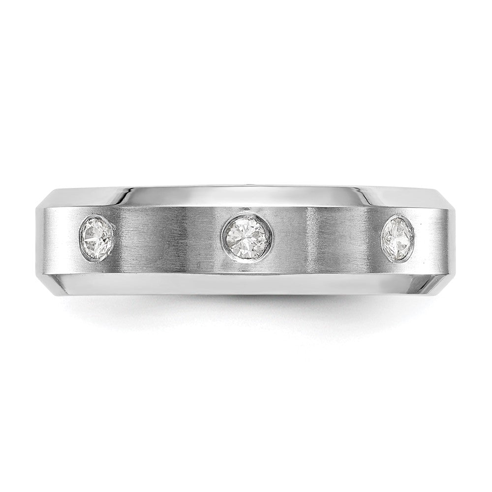 True Origin 14K White Gold Men's 1/6 carat Lab Grown Diamond VS+ F+ Complete Band