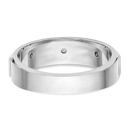 True Origin 14K White Gold Men's 1/6 carat Lab Grown Diamond VS+ F+ Complete Band