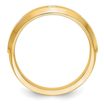 True Origin 14K Yellow Gold Men's 1/6 carat Lab Grown Diamond VS+ F+ Complete Band