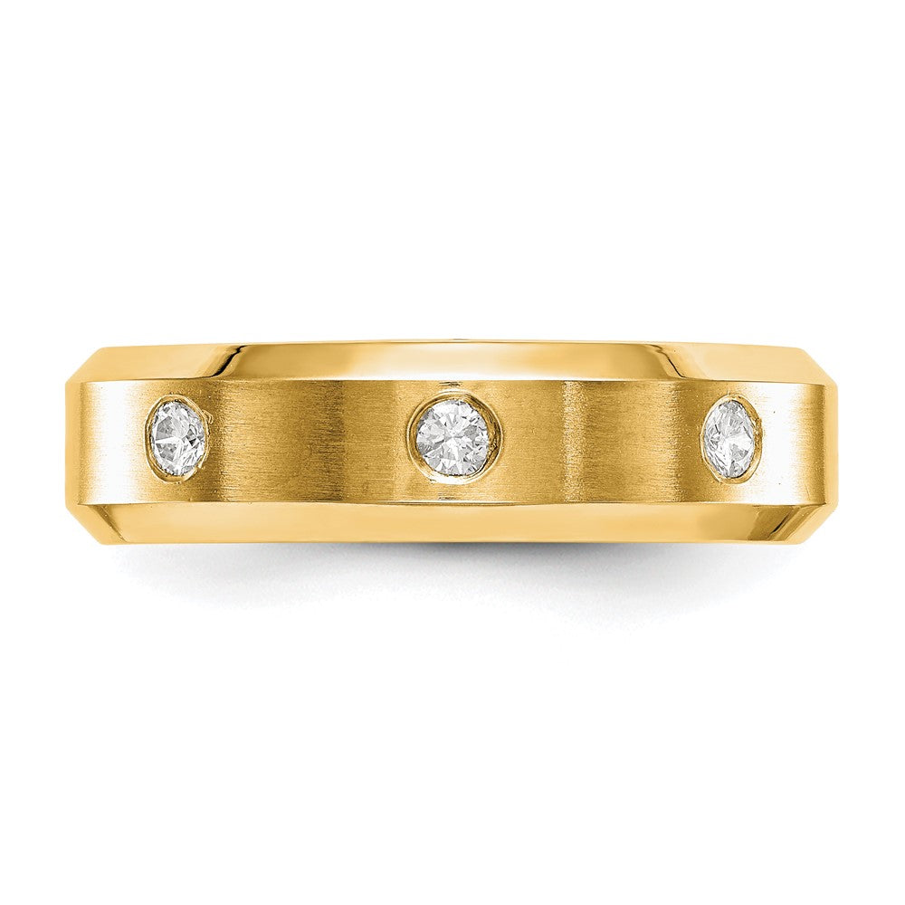 True Origin 14K Yellow Gold Men's 1/6 carat Lab Grown Diamond VS+ F+ Complete Band
