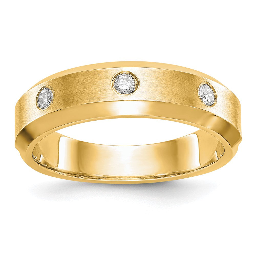 True Origin 14K Yellow Gold Men's 1/6 carat Lab Grown Diamond VS+ F+ Complete Band