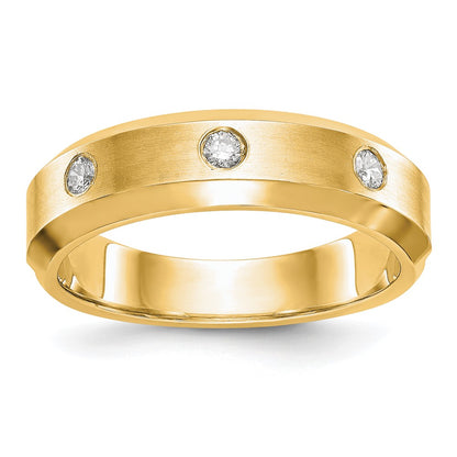 True Origin 14K Yellow Gold Men's 1/6 carat Lab Grown Diamond VS+ F+ Complete Band