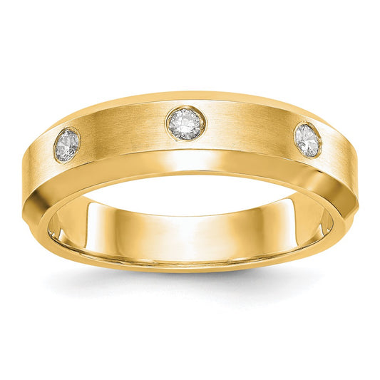 True Origin 14K Yellow Gold Men's 1/6 carat Lab Grown Diamond VS+ F+ Complete Band