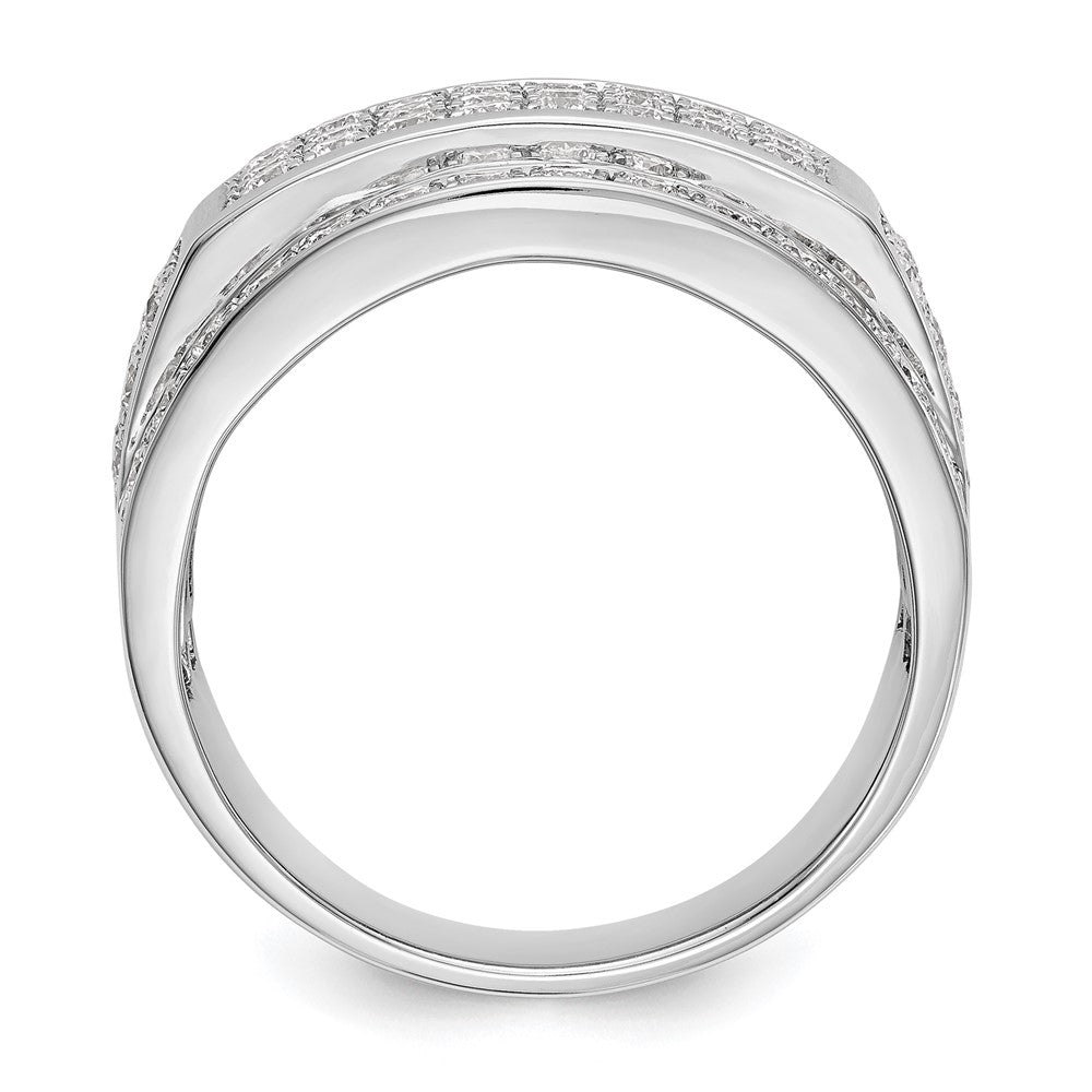IBGoodman 10k White Gold 2 carat Lab Grown Diamond VS/SI+ G+ Men's Ring