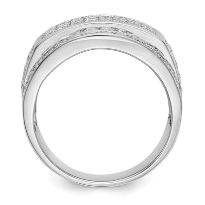 IBGoodman 10k White Gold 2 carat Lab Grown Diamond VS/SI+ G+ Men's Ring