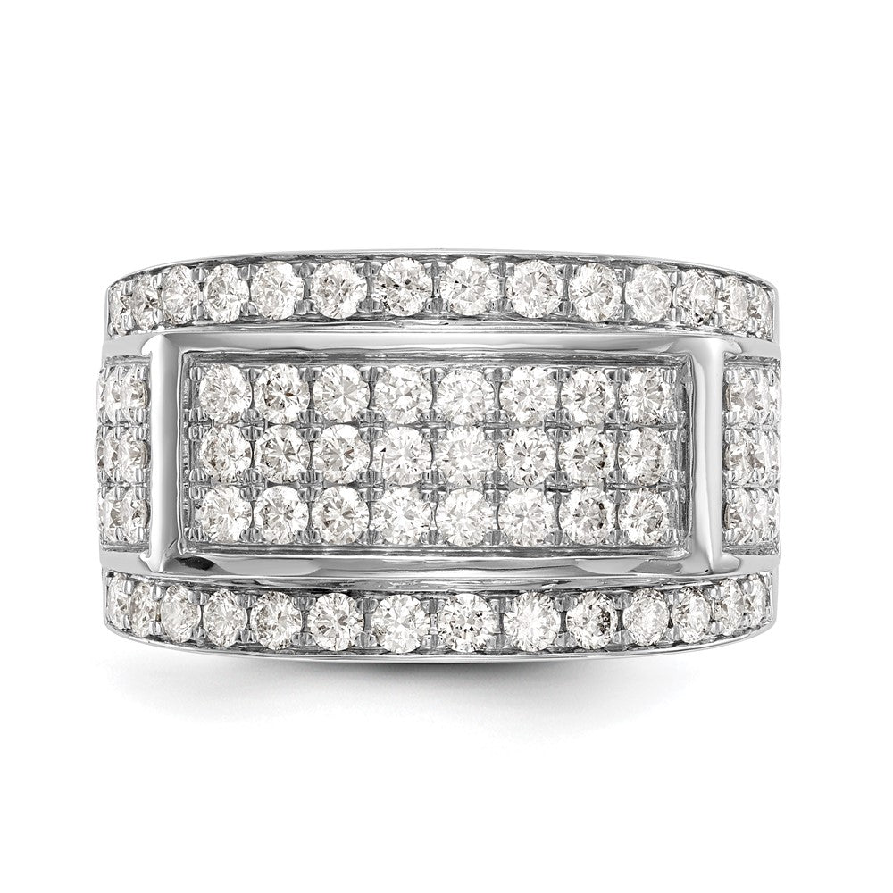 IB Goodman 14K White Gold Pave 2 carat Diamond Complete Mens Band