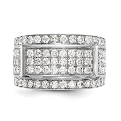IB Goodman 14K White Gold Pave 2 carat Diamond Complete Mens Band