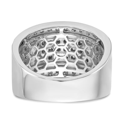 IB Goodman 14K White Gold Pave 2 carat Diamond Complete Mens Band