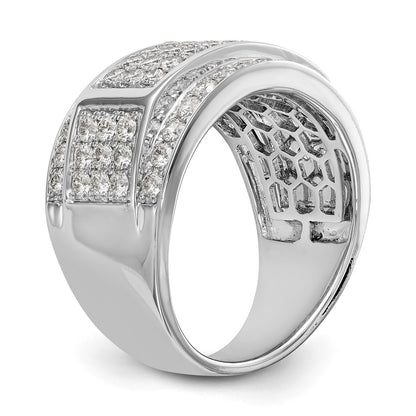 IB Goodman 14K White Gold Pave 2 carat Diamond Complete Mens Band