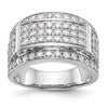 IB Goodman 14K White Gold Pave 2 carat Diamond Complete Mens Band