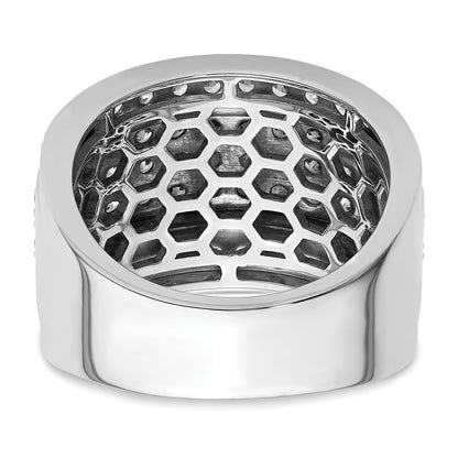 True Origin 14K White Gold Men's 3 carat Lab Grown Diamond VS+ F+ Complete Heirloom Ring