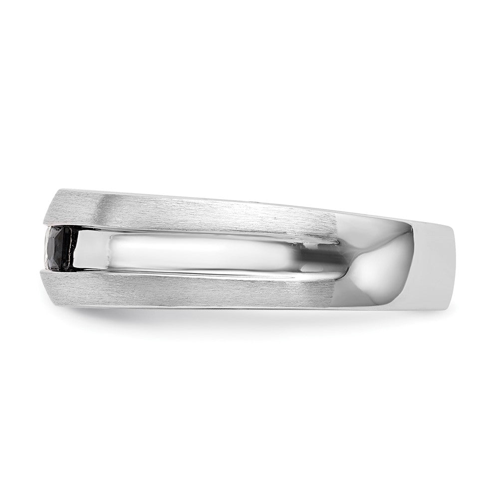 14k White Gold (Holds 3-2.5mm Square) Men's Channel Band Mounting